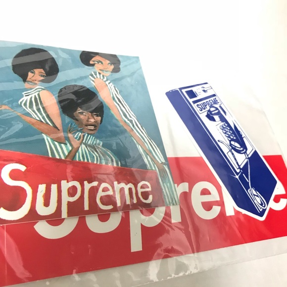 supreme phone booth sticker